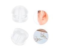 Lot de 12 fermoirs de boucles d'oreilles en silicone transparents, coussinets de sécurité de rechange pour boucles d'oreilles à crochets en forme de poisson