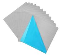 Lot de 12 feuilles d'aluminium - 6 x 6 x 1/64 pouces - Plates - Simples et fines - Avec film de protection - Plaque métallique en aluminium de 0,5 mm d'épaisseur - Pour artisanat, industrie