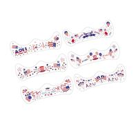 Lot de 12 feuilles d'autocollants pour le visage à transfert d'eau avec motif drapeau national pour adultes, fêtes de l'indépendance et célébrations, décorations de visage de vacances