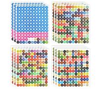 Lot de 12 feuilles d'autocollants ronds 5D pour peinture diamant - Petites étiquettes autocollantes pour boîtes de rangement