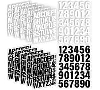 Lot de 12 feuilles de 500 lettres et chiffres thermocollants en vinyle pour vêtements, lettres à transfert thermique avec autocollants de l'alphabet de A à Z en polyuréthane, lettres thermocollantes