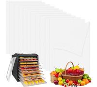 Lot De 12 Feuilles De DéShydrateur En Silicone - 28,5 X 38,5cm Film De DéShydratation Carré Pour DéShydrateur Automatique, Tapis De DéShydrateur De Fruits AntiadhéSif, RéUtilisable Film