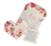 Lot de 12 feuilles de papier de graines en forme de cœur rose - Cœurs de fleurs sauvages inscriptibles et plantables avec enveloppes et guides de plantation - Cadeau pour les mamans ou les amateurs de