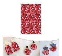 Lot de 12 feuilles de papier de transfert sur le thème de l'amour pour argile polymère, 15 x 9 cm, papier de transfert en argile polymère pour la fabrication de bijoux et de boucles d'oreilles