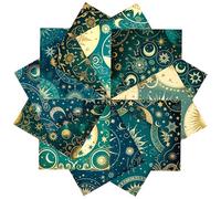 Lot de 12 feuilles de papier pour scrapbooking - Motif astrologie vintage - Fournitures de scrapbooking - Papier cartonné décoratif