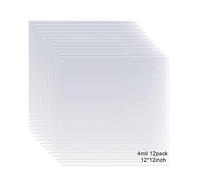Lot de 12 feuilles de pochoirs vierges en Mylar transparent de 4 mm, 30,5 x 30,5 cm, matériau réutilisable, pour réaliser vos propres pochoirs compatibles avec les pochoirs