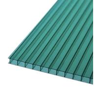 Lot de 12 feuilles de polycarbonate à double paroi isolées transparentes pour l'agriculture et le jardinage sur le toit