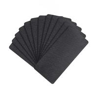 Lot De 12 Feuilles De Réparation De Tissu Noires, 28 X 12,5 Cm. Découpe Et Réparation Diy. Imitation Jean. Diy. Feuille De Cuir. Cuir Écologique. Cuir Écologique Pour La Rénovation. Autocollant. Noir.
