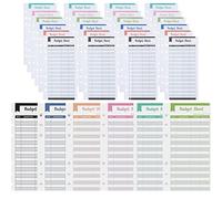 Lot de 12 feuilles de suivi des dépenses - Format A6 - 17,1 x 8,7 cm - Pour enveloppes budgétaires, enveloppes de trésorerie, planificateur budgétaire, organiseur de factures