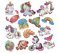Lot de 12 feuilles de tatouages à paillettes pour enfants, plus de 100 styles de tatouages temporaires pour filles et garçons, cadeaux d'anniversaire pour enfants, faux tatouages licorne et animaux