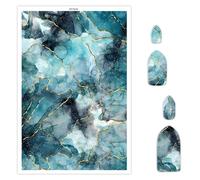 Lot de 12 feuilles de transfert pour argile polymère, motif peinture à l'huile soluble dans l'eau, feuilles de transfert jetables pour loisirs créatifs, boucles d'oreilles en céramique douce, bijoux