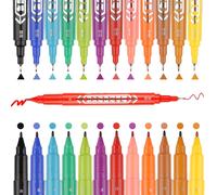 Lot De 12 Feutres À Double Pinceau Avec Pointes Feutres Et Pointe Fine, Feutres Aquarelle, Marqueurs, Stylos Pinceaux, Stylos De Calligraphie Pour Bullet Journal, Livres De Coloriage, Lettrage