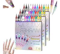 Lot de 12 feutres pour nail art, marqueurs pour ongles en gel, marqueurs à séchage rapide et porte-serviettes en papier sans efforts (3 pièces)