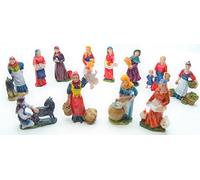 Lot de 12 figurines de Noël de 10 cm. Ensemble de scène de nativité, figurines d'agriculteurs, travailleurs d'animaux, accessoires de maison de poupées Jésus pour femme métier de crèche, Dieu