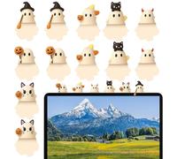 Lot de 12 figurines décoratives 3D pour téléphone portable, design autocollant, décoration supérieure pour smartphone, thème Halloween, pour , femmes, hommes, cadeau pour chaussette