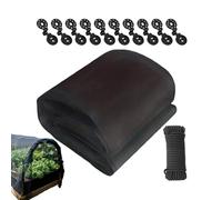 Lot de 12 filets de protection de jardin en maille respirante avec clips - Filet de protection contre les oiseaux - Pour extérieur, serre, parterre surélevée, légumes, fleurs, arbres fruitiers