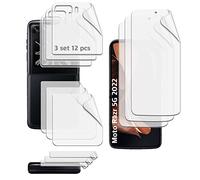 Lot de 12 films protecteurs d'écran en TPU de qualité supérieure auto-cicatrisant (transparent) pour Motorala Moto Razr 2022 5G (pas Moto Razr 2020 5G) avec charnière de protection résistante aux