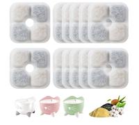 Lot de 12 Filtre Fontaine Eau Chat, Compatible Catit, Système de Triple Filtration, Filtre de Rechange avec Résine 3t Charbon Actif Adoucit, Filtration Remplacement Filtres Fontaine à Eau pour Chat