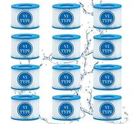 Lot de 12 Filtre VI Cartouche pour Bestway Lay-Z-Spa,Filtre de Spa et de Bain à remous Type VI pour filtres Coleman SaluSpa,pour Filtre Bestway,Lay-Z Spa,pour Intex