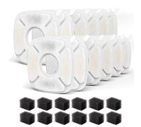 Lot de 12 filtres à eau pour chat et éponges de pré-filtre Veken 2,8 l
