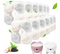 Lot de 12 filtres pour fontaine à eau pour chat compatibles avec la fontaine à boire Catit PIXI, filtre de remplacement pour fontaine pour animaux de compagnie avec système de triple filtration