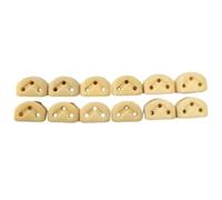 Lot de 12 fixations de cordes pour guitare classique et ukulélé, guide de cordes avec trou de 1,2 mm de diamètre, matériau composite, compatible avec guitare flamenco, blanc/noir/marron