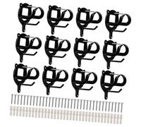 Lot de 12 fixations permanentes en fer avec tubes d'expansion et vis, installation facile, poignée de cheval à trois roues suspendues, ceintures, fixations d'entrée