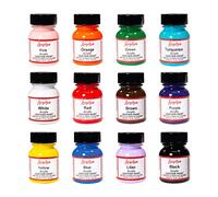 Lot de 12 flacons de peinture pour cuir Angelus - 29,5 ml