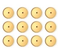 Lot de 12 flambeaux en terre cuite blanche Ø 17 cm - Durée 7,5 heures - Cire ivoire élégante | Cereria Di Giorgio - Idéal pour les événements en plein air, jardins et terrasses