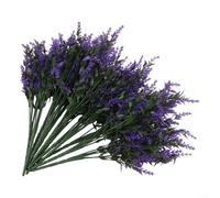 Lot de 12 fleurs artificielles pour une utilisation en extérieur et en intérieur - Résistantes aux UV - Pour la décoration de la maison, du jardin et des événements - Jaune