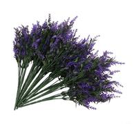 Lot de 12 fleurs de lavande artificielles d'extérieur résistantes aux intempéries pour décoration de jardin, maison, porche à suspendre - 35,1 cm (orange)