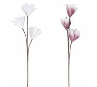 Lot de 12 Fleurs de Magnolia artificielles en Plastique (PE) h. 104 cm, Sibylle