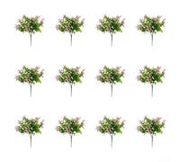 Lot de 12 fleurs d'oncidium élégantes parfaites pour la maison et le jardin (rose unique)