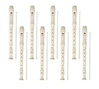 Lot de 12 flûtes à bec soprano à 8 trous pour enfants, flûte à bec en plastique avec tige de nettoyage