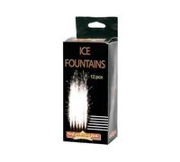 Lot de 12 Fontaines des glaces Or, à gateaux, Volcan magique 12cms 45""