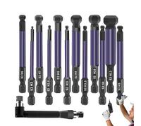 Lot de 12 forets à clé Allen | hexagonal magnétique | Outils inoxydables à haute dureté pour l'entretien manuel, les électriciens, les meubles et les automobiles