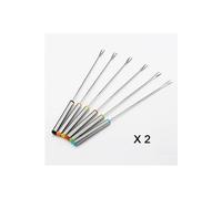 Lot de 12 fourchettes à fondue en acier inoxydable - 24 cm - HobbyTech
