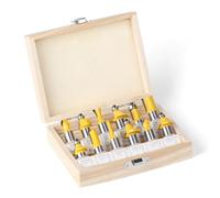 Lot de 12 fraises à bois avec tige de 6 mm et 8 mm - Outils de travail du bois - Fraises à couper les coins droits - Fraise à perler (12 pièces de 1,3 cm dans une boîte)