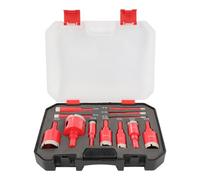 Lot de 12 fraises de trou industrielles en matériaux abrasifs - Design ergonomique - Refroidissement amélioré pour un perçage efficace du métal - Ensemble de coupe-trous portable