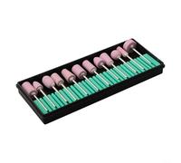 Lot de 12 fraises rotatives en céramique avec tige de 2,35 mm, têtes de meulage, pour outils rotatifs, forets de polissage en pierre de jade, pour la gravure sur métal et bois, forets à ongles, pour