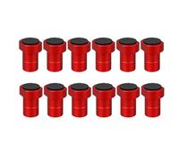 Lot de 12 freins d'établi pour chiens de 19 mm, en alliage d'aluminium de 19 mm avec coussinets antidérapants pour établi, tables MFT, travail du bois et projets de bricolage (rouge)