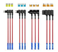 Lot de 12 fusibles de voiture de 4 types 12 V, mini micro2 standard et robinets à profil bas, adaptateur de fusible ATO ATC ATM APM pour voitures, camions, bateaux, camping-cars