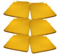 Lot de 12 Galettes de Chaise 40x40x3cm Noir