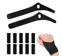 Lot de 12 gants de crochet pour soulager la douleur, comprenant 2 supports de poignet et 10 protège-doigts, ainsi que des grips pour crochets réduisant les et les douleurs au poignet pour tricoteurs
