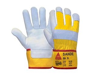 Lot de 12 gants de travail en cuir de vachette Motif lapin Sable Taille 11