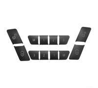 Lot de 12 garnitures de boutons intérieurs pour Mercedes-benz compatibles avec la mémoire de siège et les commandes de porte sur Glk Ml Gl C E Cla Cls Gla Gls 2008-2021 Matériau ABS en noir et argent
