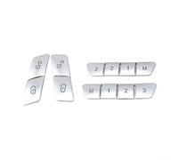 Lot de 12 garnitures de boutons intérieurs pour Mercedes-benz compatibles avec la mémoire de siège et les commandes de porte sur Glk Ml Gl C E Cla Cls Gla Gls 2008-2021 Matériau ABS en noir et argent