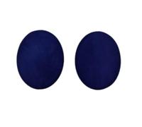 Lot de 12 genouillères thermocollantes ovales en tissu pour enfants, taille universelle, pour coudes et genoux (bleu)