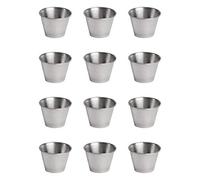 Lot de 12 gobelets à sauce en acier inoxydable - Pour sauce, sauce, sauce, ramequin