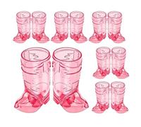 Lot de 12 gobelets en forme de botte de cowboy | Verres à shot réutilisables transparents durables pour Mi Ni Western Cowgirl Décorations de fête occidentale